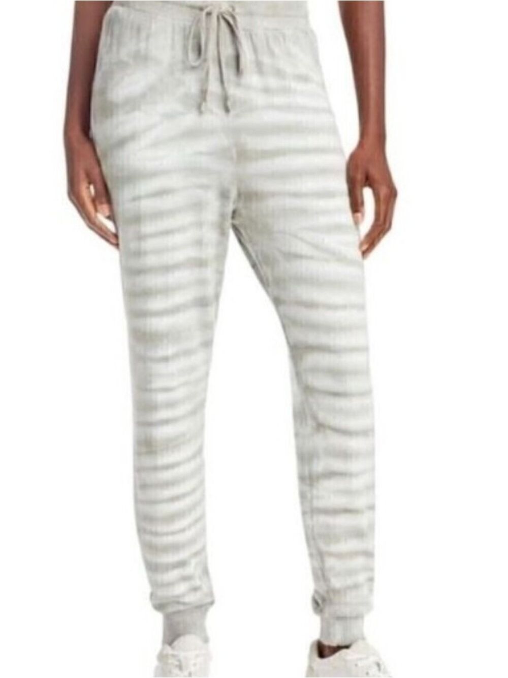 Splendid Gray White Tie Dye Tiger Stripe Jogger Sweatpants Size Small NWT